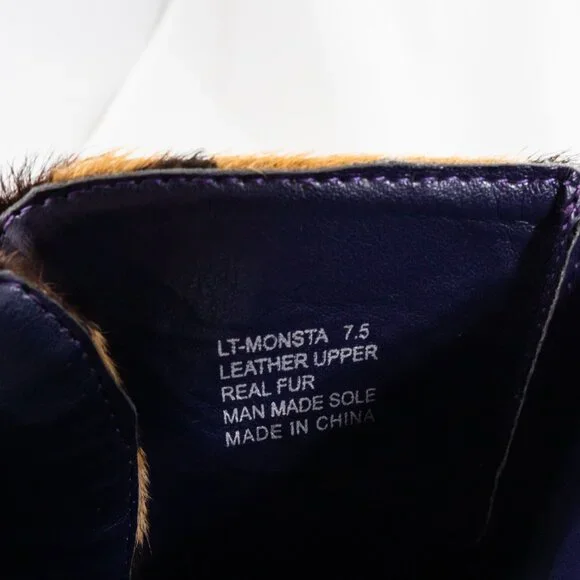 Vintage Y2K London Trash LT-Monsta Leopard Stiletto Platform Booties 7.5 - Picture 7 of 7